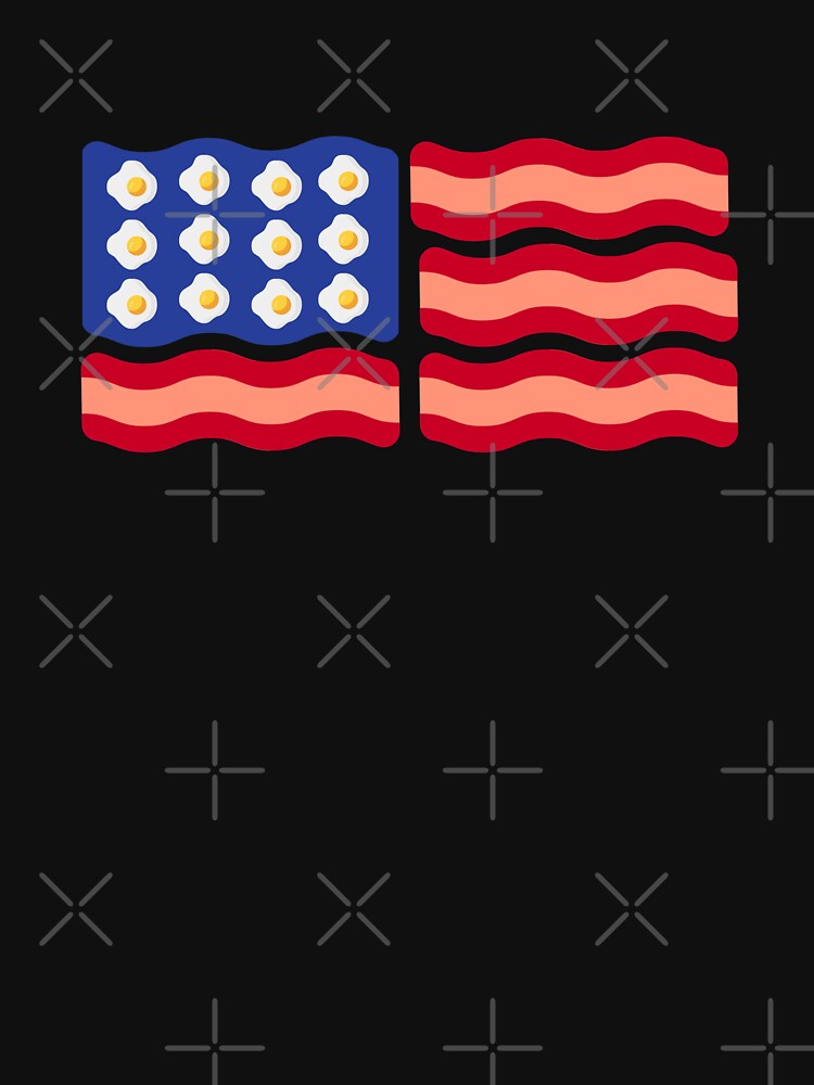 "American Bacon Flag with Fried Eggs" Tshirt by hadicazvysavaca