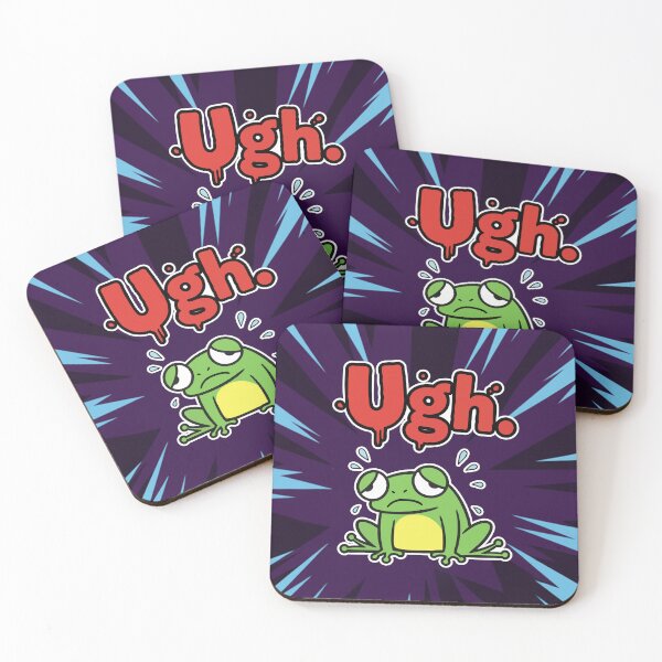 Item preview, Ugh. Tired Green Frog Cartoon designed and sold by Taridesign.
