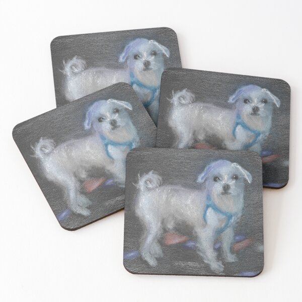 Item preview, maltese dog Hand-drawn Portrait designed and sold by ShePaintsMusic.