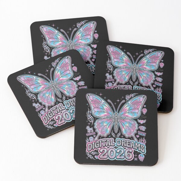 Item preview, Digital Dreams 2026 Y2K Chrome Butterfly Aesthetic designed and sold by FlamaC.