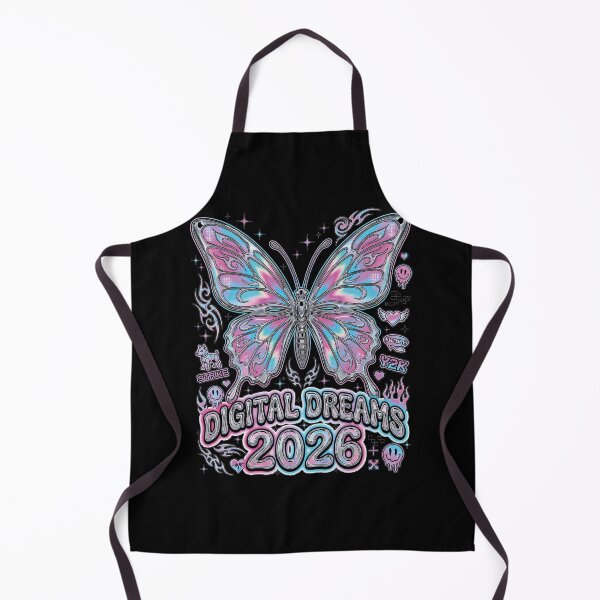Item preview, Digital Dreams 2026 Y2K Chrome Butterfly Aesthetic designed and sold by FlamaC.