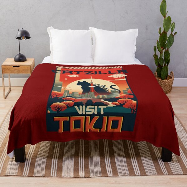 Item preview, Catzilla Tokyo Vintage Travel Poster designed and sold by ArtsB.
