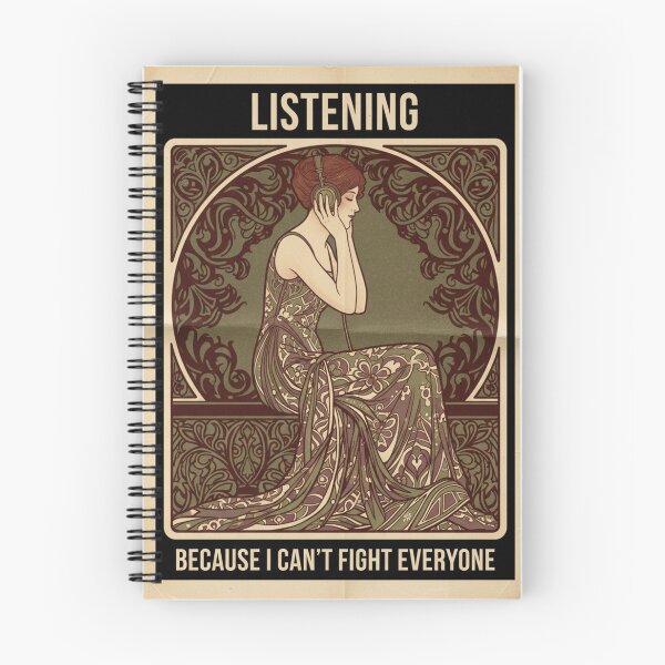 Item preview, Listen in Silence – Retro Introverted Humor designed and sold by HeyHas.