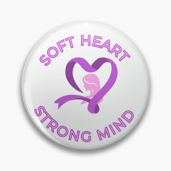 Item preview, Soft Heart Strong Mind Feminine Empowerment Design, Cute Pink Purple Aesthetic Girl Power Quote designed and sold by Daily Mood Studio.