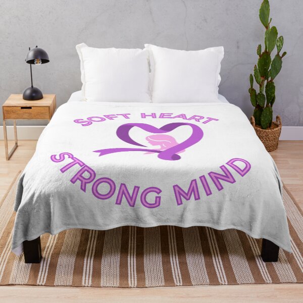 Item preview, Soft Heart Strong Mind Feminine Empowerment Design, Cute Pink Purple Aesthetic Girl Power Quote designed and sold by Daily Mood Studio.