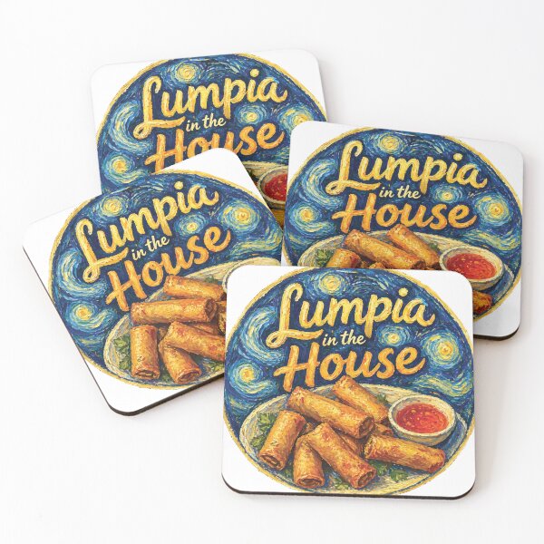 Item preview, Lumpia in the House – Hand-Painted Van Gogh Style Circular Food Art designed and sold by EvulAtheng Designs.