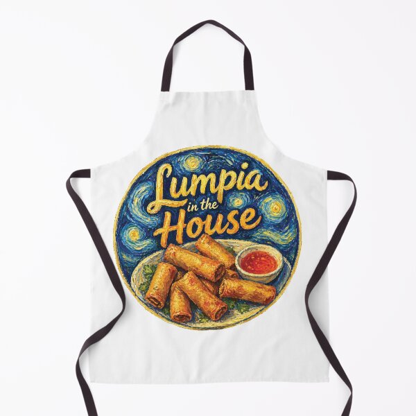 Item preview, Lumpia in the House – Hand-Painted Van Gogh Style Circular Food Art designed and sold by EvulAtheng Designs.
