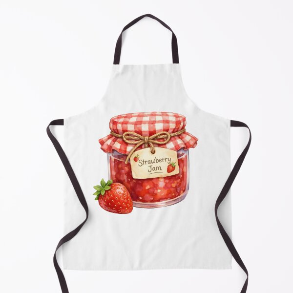 Item preview, Watercolor Strawberry Jam Jar with Fresh Strawberry designed and sold by silviaol.