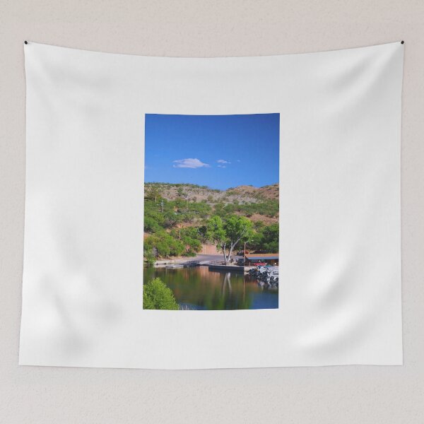 Item preview, Mountains, Trees and Boats In The Marina designed and sold by Phakade's Photos.