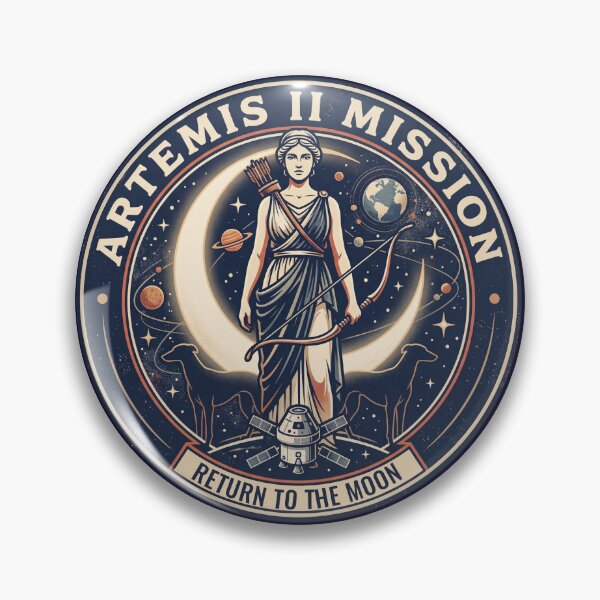 Item preview, Artemis Mission Moon Exploration Badge designed and sold by ArtsB.