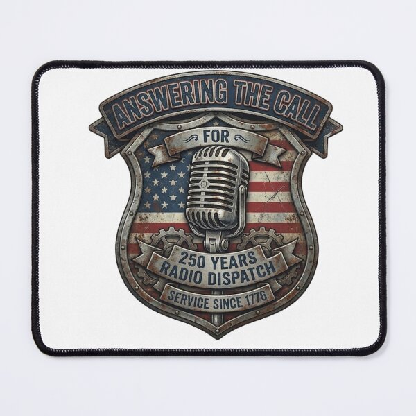 Item preview, Answering the Call – 250 Years Radio Dispatch Patriotic USA First Responder Design designed and sold by softgraphics.