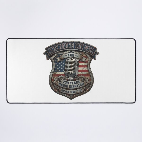 Item preview, Answering the Call – 250 Years Radio Dispatch Patriotic USA First Responder Design designed and sold by softgraphics.