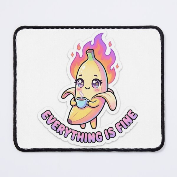 Item preview, Everything Is Fine Burning Banana Nihilist Meme designed and sold by MxDesign-RJ.