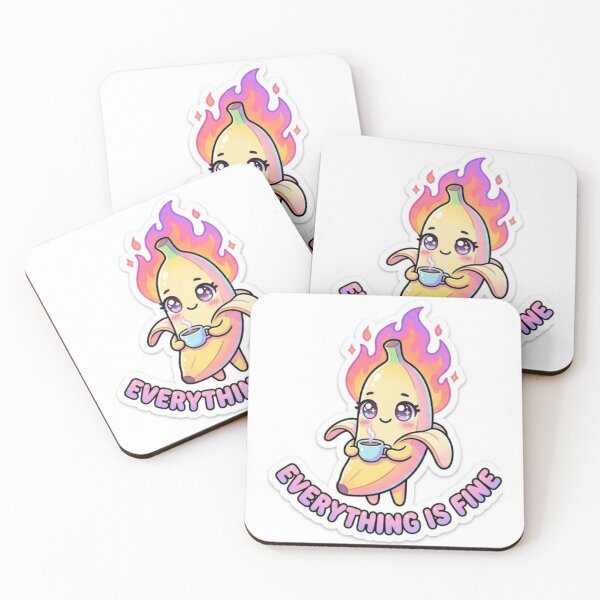 Item preview, Everything Is Fine Burning Banana Nihilist Meme designed and sold by MxDesign-RJ.