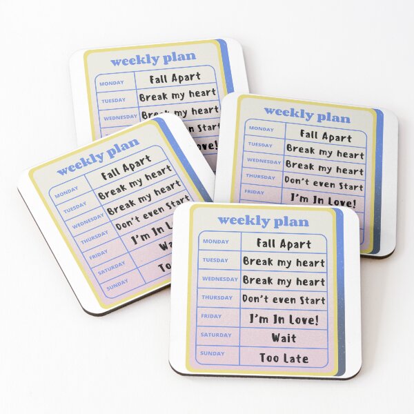 Item preview, The Cure Weekly Plan designed and sold by Catt's Creations.
