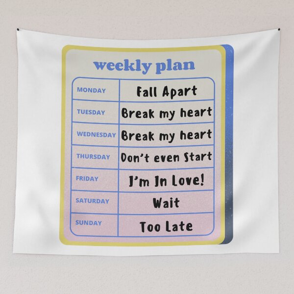 Item preview, The Cure Weekly Plan designed and sold by Catt's Creations.