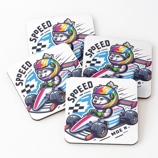Item preview, Speed Mode Husky Racer Sticker-Cute Dog Formula Racing Cartoon  designed and sold by carestazafeli.