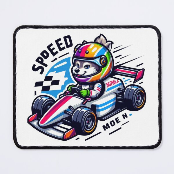 Item preview, Speed Mode Husky Racer Sticker-Cute Dog Formula Racing Cartoon  designed and sold by carestazafeli.