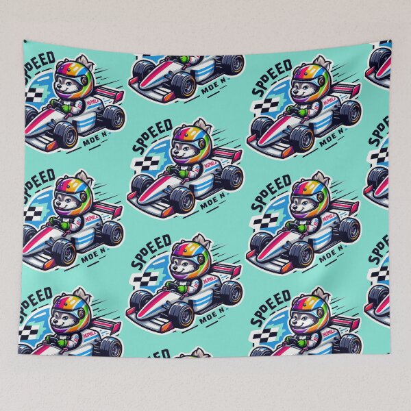 Item preview, Speed Mode Husky Racer Sticker-Cute Dog Formula Racing Cartoon  designed and sold by carestazafeli.
