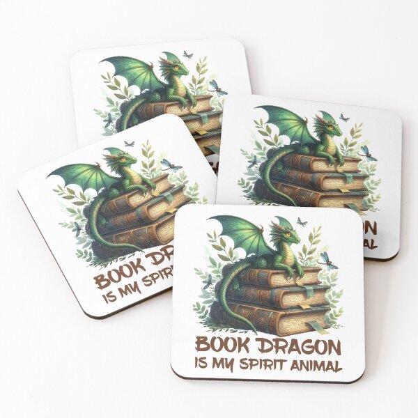 Item preview, Book Dragon Is My Spirit Animal, Fantasy Lovers Fun Gift for Bookworms designed and sold by BeaverFriends.