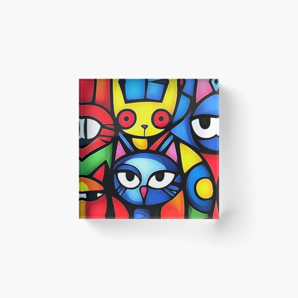 Item preview, Pop Art-Inspired Colorful Vibrant Cats Abstract Designs designed and sold by DEC02.