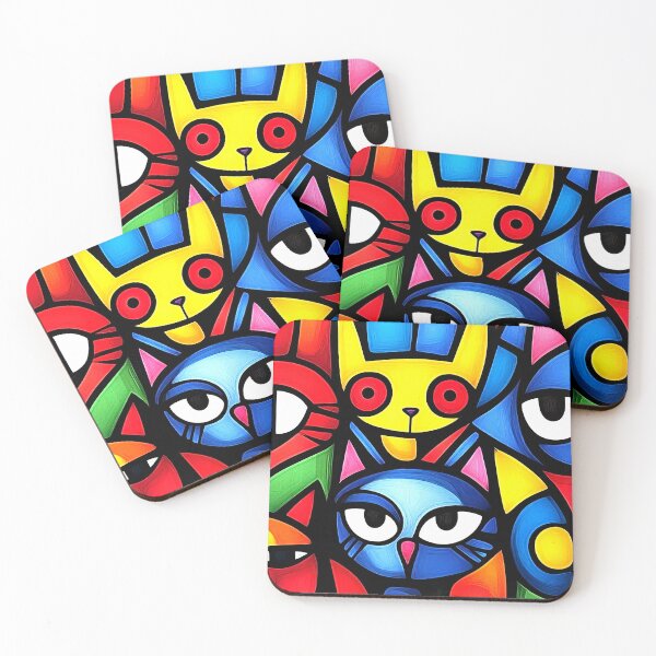 Item preview, Pop Art-Inspired Colorful Vibrant Cats Abstract Designs designed and sold by DEC02.