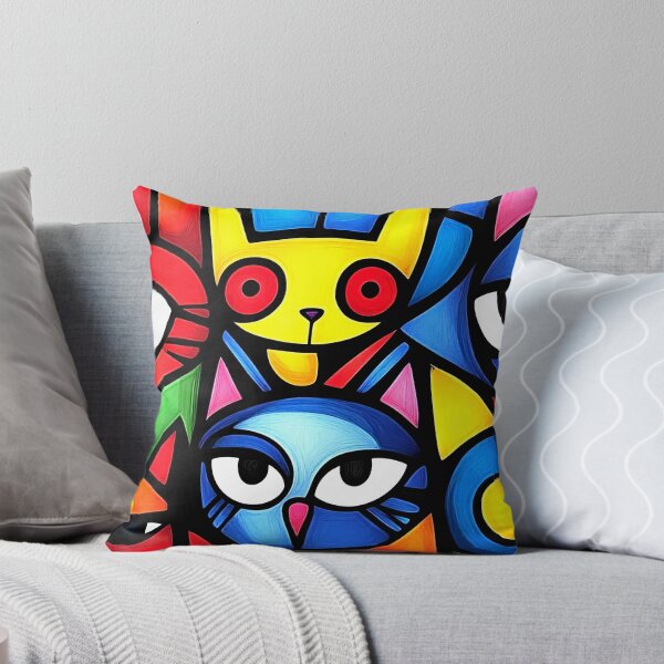 Item preview, Pop Art-Inspired Colorful Vibrant Cats Abstract Designs designed and sold by DEC02.