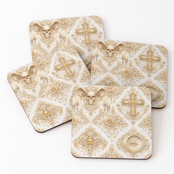 Item preview, Gilded Alchemist's Dream: Ivory & Gold Celestial Damask designed and sold by cabuks.