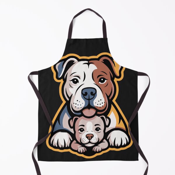 Item preview, Cute Bully Breed Dog and Puppy Family Art designed and sold by Tsugraf Designs.