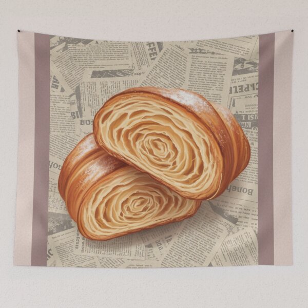 Item preview, Crispy Croissant – Vintage Gourmet Art designed and sold by HeyHas.