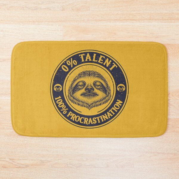 Item preview, Lazy Sloth 100 Percent Procrastination Badge designed and sold by ArtsB.