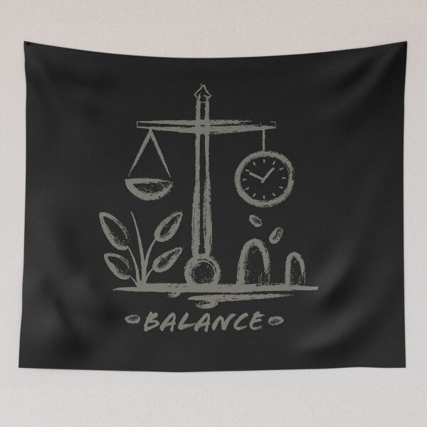 Item preview, BALANCE – Minimal Symbolic Time & Life Illustration designed and sold by zoliartdesign.