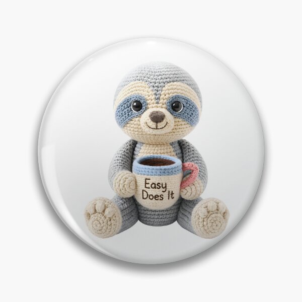 Item preview, Crochet Sloth with Coffee Cup designed and sold by debbiedoodarday.