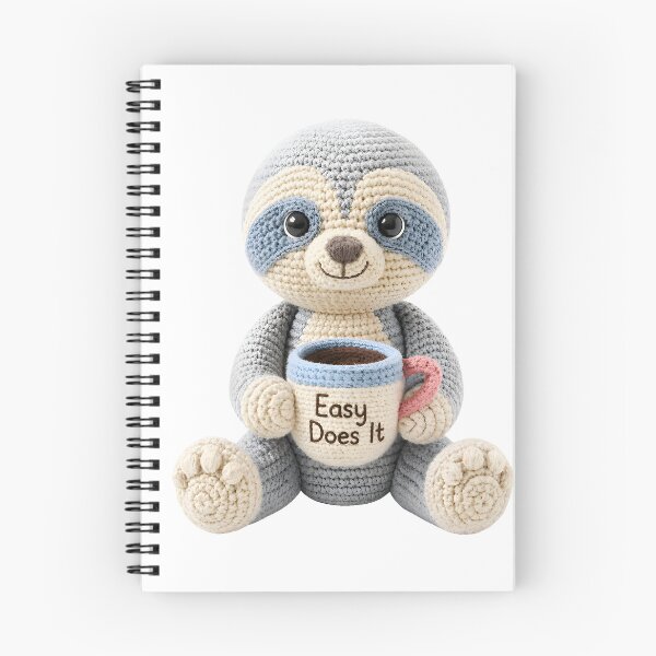 Item preview, Crochet Sloth with Coffee Cup designed and sold by debbiedoodarday.