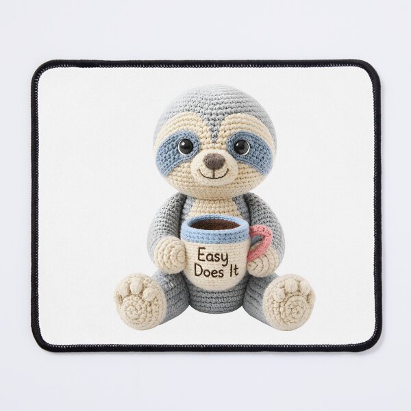 Item preview, Crochet Sloth with Coffee Cup designed and sold by debbiedoodarday.