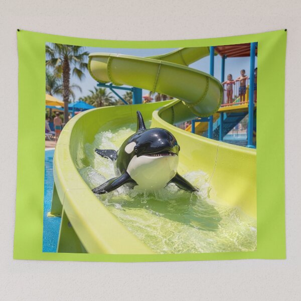 Item preview, Baby Orca on Water Slide designed and sold by Tridentulus.