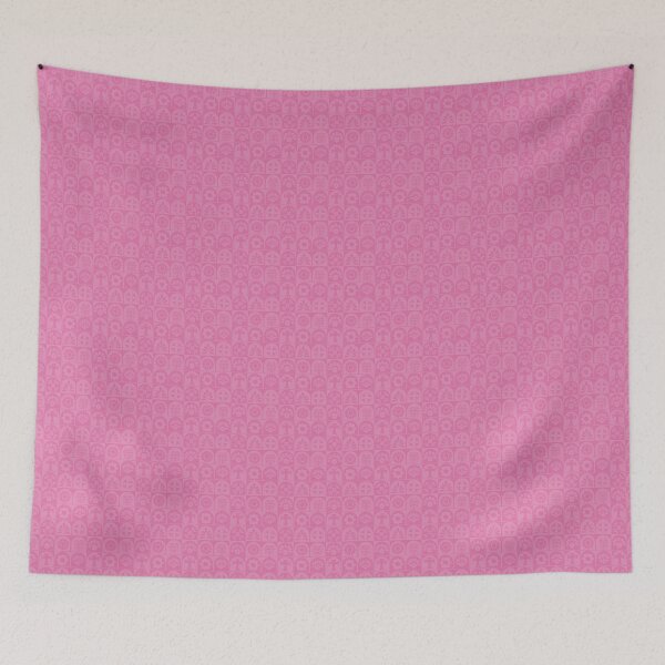 Item preview, Flower Tiles - Aegean Summer - all pink designed and sold by Stephanie Fiona Design.