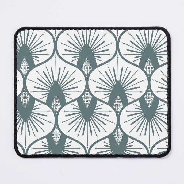 Item preview, Ogee Sunburst - Solaria - white teal designed and sold by Stephanie Fiona Design.