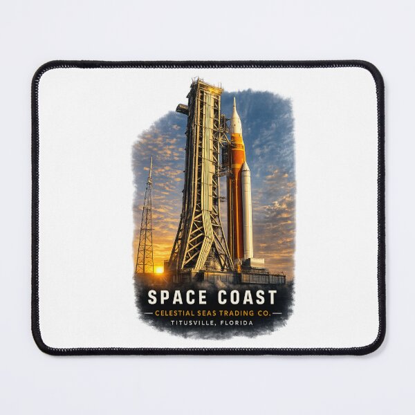 Item preview, Space Coast Launch Pad Sunrise – Artemis Rocket Tribute designed and sold by celestialseastc.