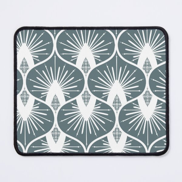 Item preview, Ogee Sunburst - Solaria - teal white designed and sold by Stephanie Fiona Design.