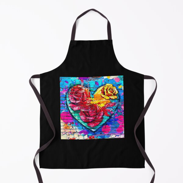 Item preview, Graffiti Colorful Heart With Roses Wall Art Mural designed and sold by DEC02.