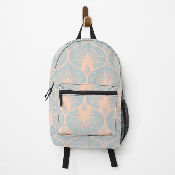 Item preview, Ogee Sunburst - Solaria - blue pink designed and sold by Stephanie Fiona Design.