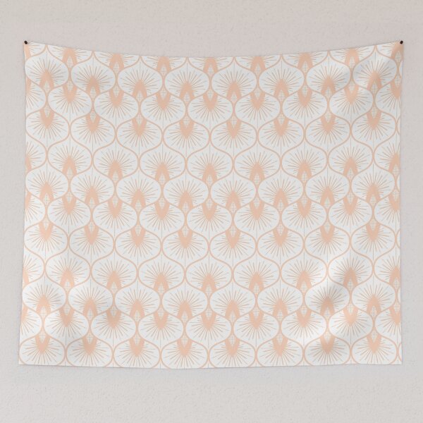 Item preview, Ogee Sunburst - Solaria - white Soft Pink designed and sold by Stephanie Fiona Design.