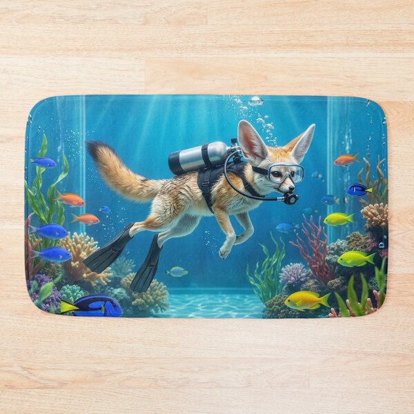 Item preview, Fennec Fox Invades Huge Tropical Aquarium designed and sold by Tridentulus.