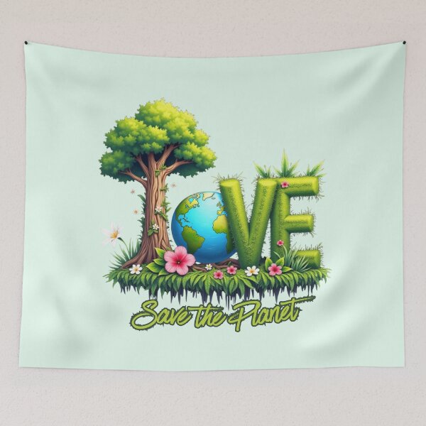 Item preview, Love Your Mother Earth | Floral Heart Planet designed and sold by PriyaMagic.