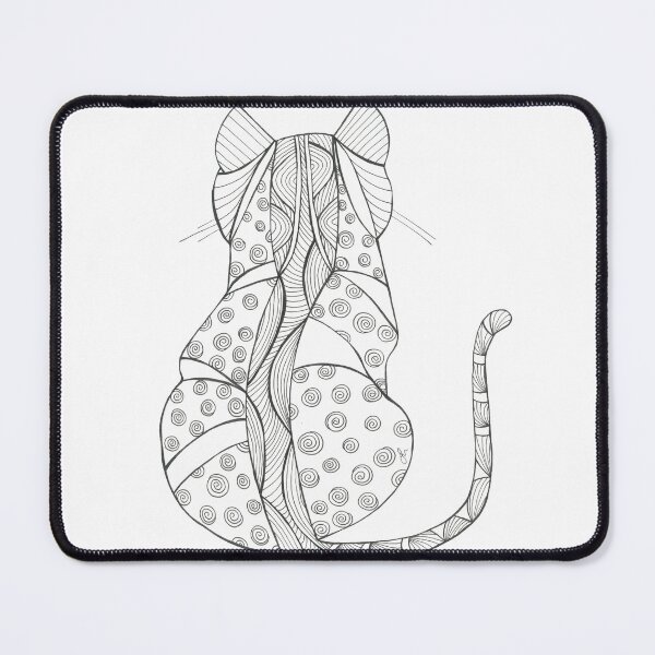 Item preview, Cat line art - minimalist feline design designed and sold by Joanlouiseart.