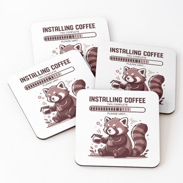 Item preview, Installing Coffee Red Panda Humor designed and sold by chattsuede.