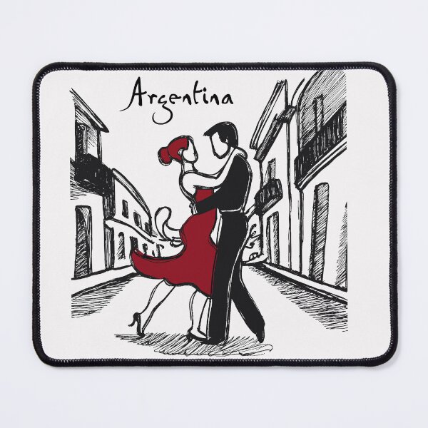 Item preview, Tango in the Street – Red Dress Dance Illustration designed and sold by zoliartdesign.