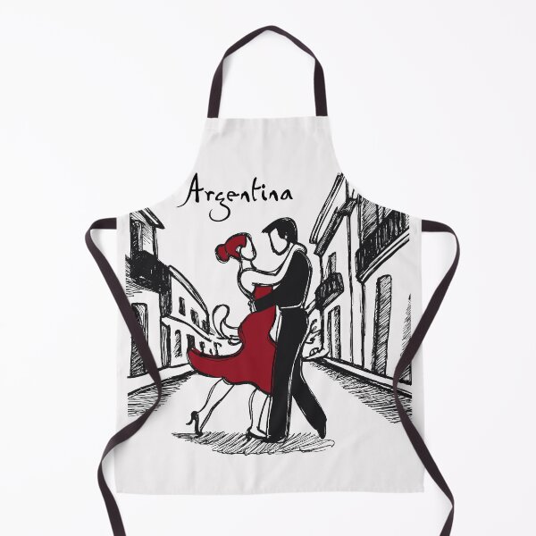 Item preview, Tango in the Street – Red Dress Dance Illustration designed and sold by zoliartdesign.
