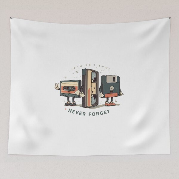 Item preview, Never Forget Retro Tech: Vintage Media Friends Nostalgia designed and sold by chattsuede.